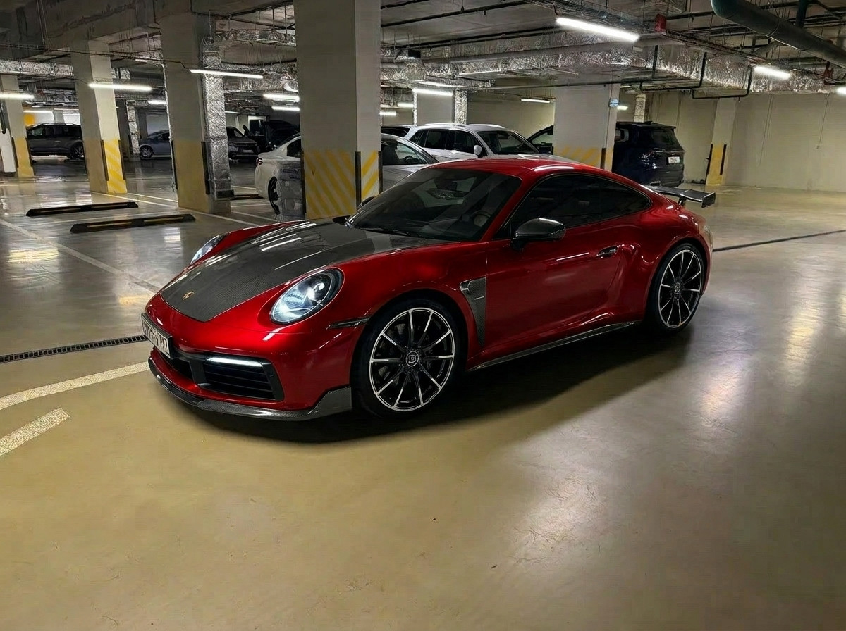 Porsche 911 — candy red + brabus (after)